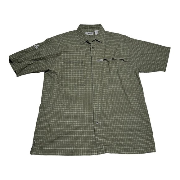 2000s Mecca Olive Green Cotton Blend Casual Button Up Shirt Men’s Large - Picture 1 of 11